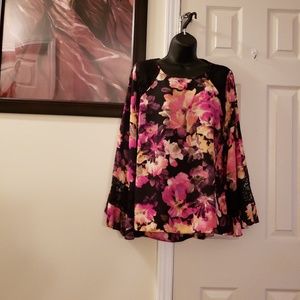 JLo Floral Poncho